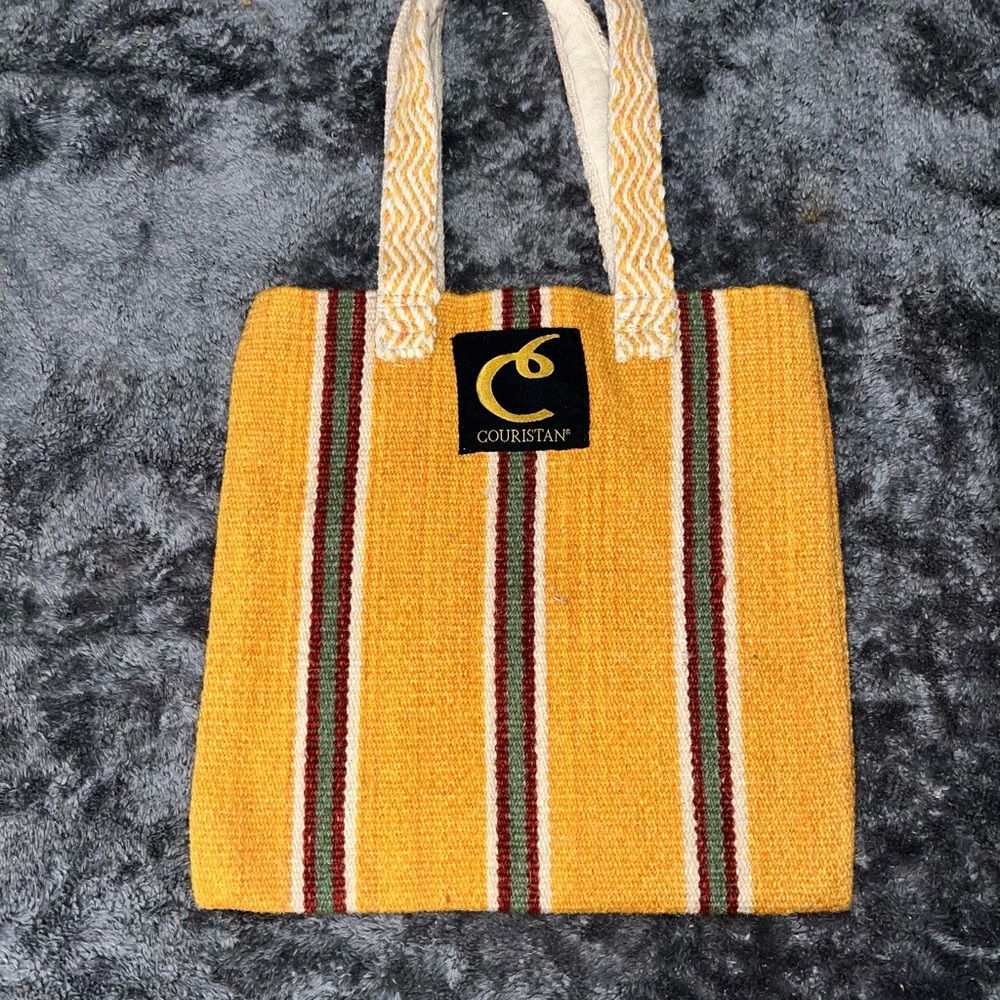 Yellow Striped Tote Bag